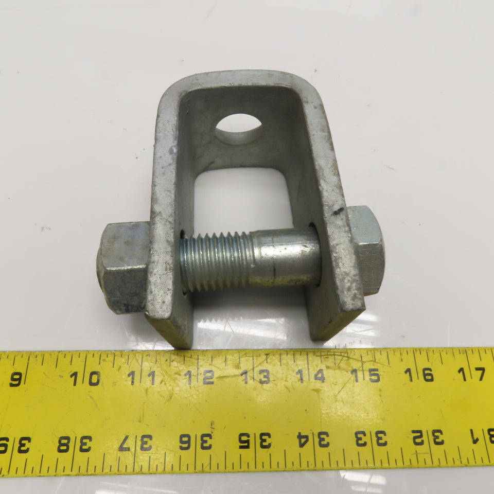 Heavy Duty Galvanized Steel Yoke Cleat Bracket 1"-8 Cross Bolt