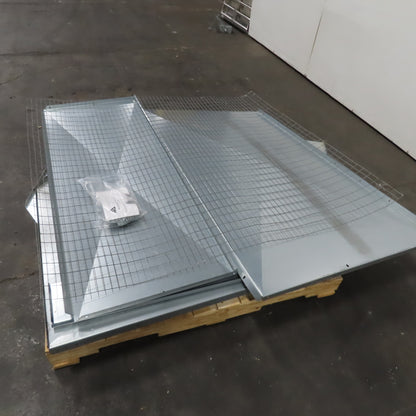 Triangle Engineering RH54 54" Galvanized Fan Weather Hood W/ Bird Screen