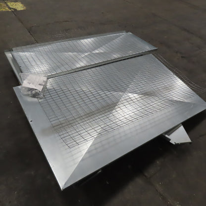 Triangle Engineering RH54 54" Galvanized Fan Weather Hood W/ Bird Screen