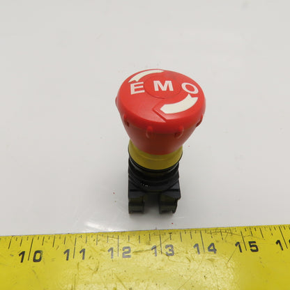 Allen-Bradley 800F-Q01 Emergency Stop E-Stop Push Button Assembly 300V 10A