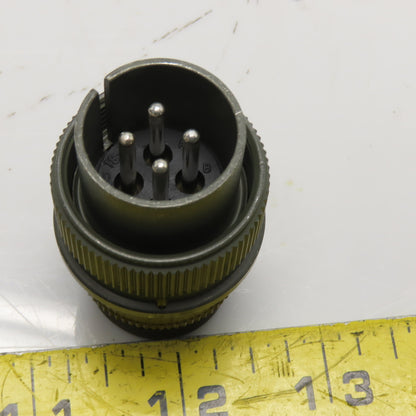 Amphenol MS3106A18-10P Circular MIL-Spec Connector 4-Pin Male Plug Shell Size 18