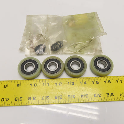 Gorbel 6203RS Trolley Roller Wheels with Snap Rings 6203RS Bearings Lot of 4