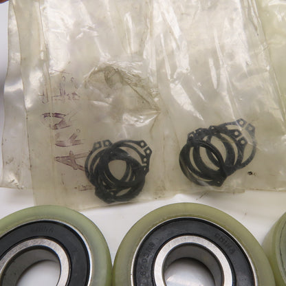 Gorbel 6203RS Trolley Roller Wheels with Snap Rings 6203RS Bearings Lot of 4