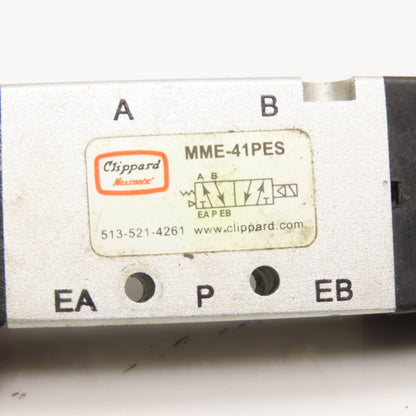 Clippard MME-41PES Minimatic 4-Way Pneumatic Control Valve 1/8" NPT