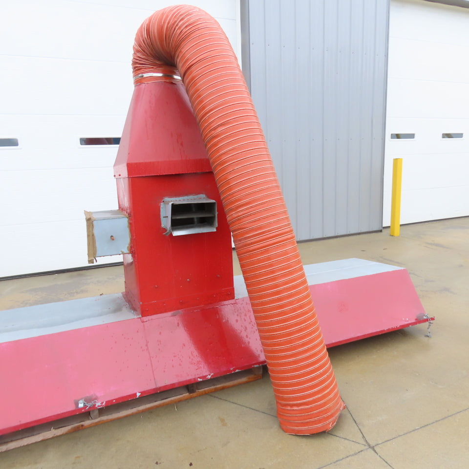 Suspended Dust Fume Particulate Extraction Hood 40" x 16' Long 12" Duct