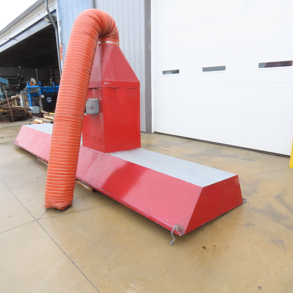 Suspended Dust Fume Particulate Extraction Hood 40" x 16' Long 12" Duct