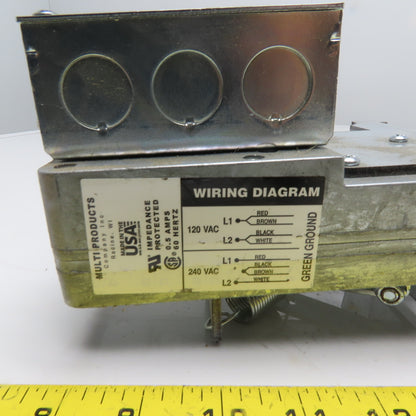 Multi Products UL14V 3187C Damper Actuator Gear Motor 120/240VAC 0.5A 60Hz