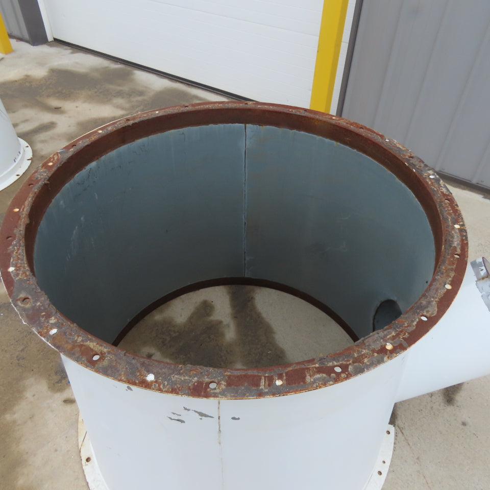 42" x 36" Galvanized Duct Outlet Reducer 12" Branch T-Wye 36" Tall