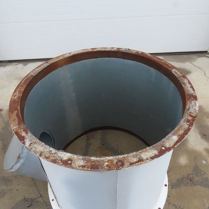 36" x 32" Galvanized Duct Outlet Reducer 12" Branch T-Wye 36" Tall
