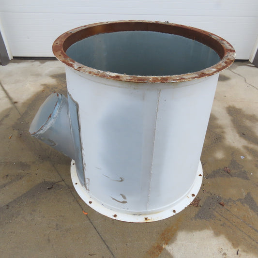 36" x 32" Galvanized Duct Outlet Reducer 12" Branch T-Wye 36" Tall