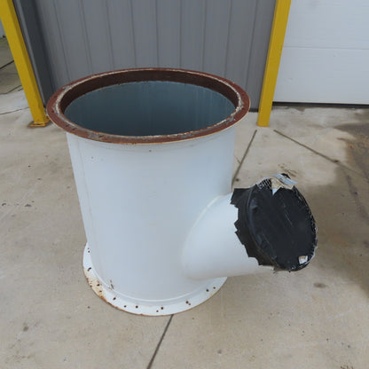 30" x 28" Galvanized Duct Outlet Reducer 12" Branch T-Wye 36" Tall