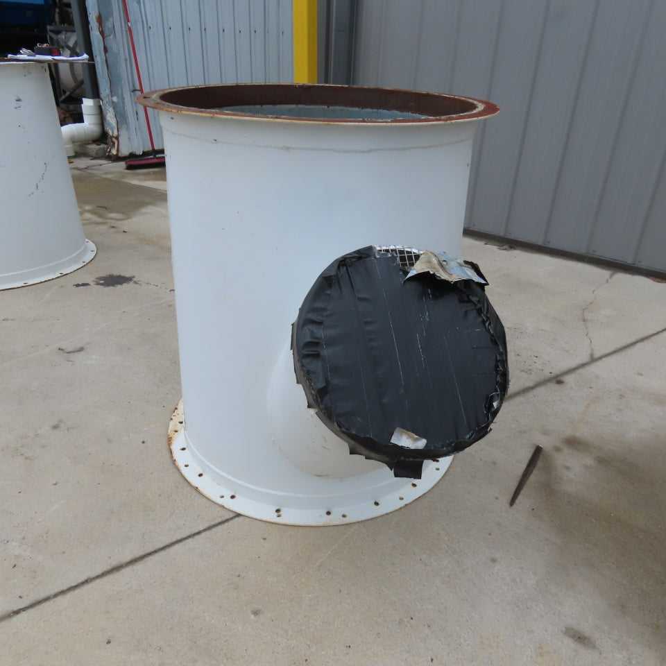 30" x 28" Galvanized Duct Outlet Reducer 12" Branch T-Wye 36" Tall