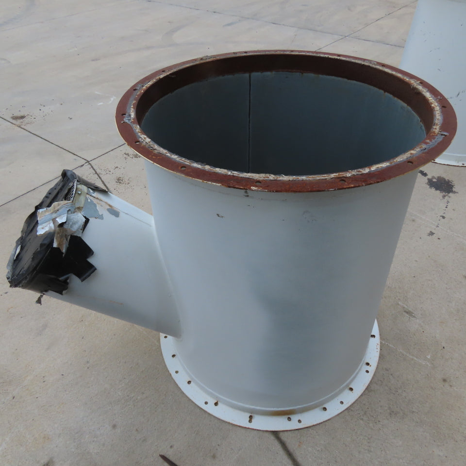 30" x 28" Galvanized Duct Outlet Reducer 12" Branch T-Wye 36" Tall