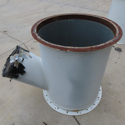 30" x 28" Galvanized Duct Outlet Reducer 12" Branch T-Wye 36" Tall