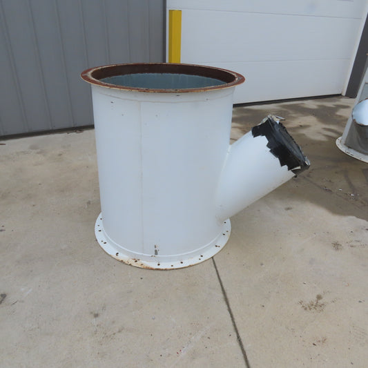 30" x 28" Galvanized Duct Outlet Reducer 12" Branch T-Wye 36" Tall