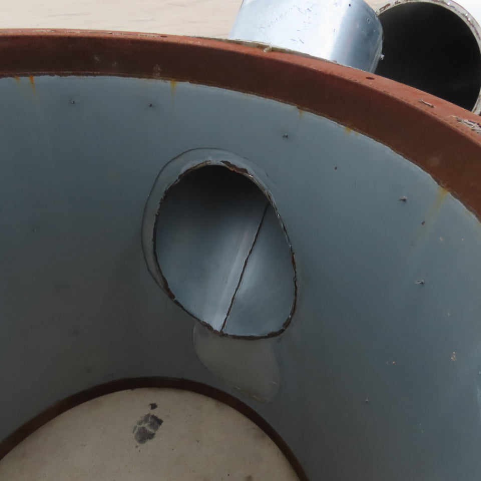 32" x 30" Galvanized Duct Outlet Reducer 12" Branch T-Wye 36" Tall