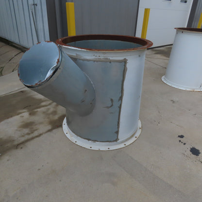 32" x 30" Galvanized Duct Outlet Reducer 12" Branch T-Wye 36" Tall