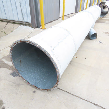 30" Diameter Galvanized Steel Welded Straight Duct Section 20' Has Dents