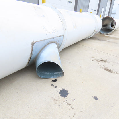 30" Diameter Galvanized Steel Welded Straight Duct Section 20' Has Dents