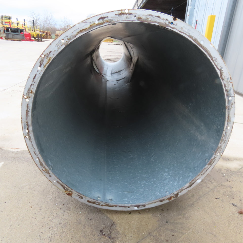 30" Diameter Galvanized Steel Welded Straight Duct Section 20' Has Dents