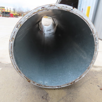 30" Diameter Galvanized Steel Welded Straight Duct Section 20' Has Dents