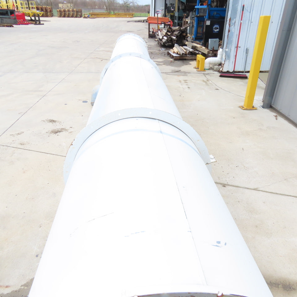30" Diameter Galvanized Steel Welded Straight Duct Section 20' Has Dents