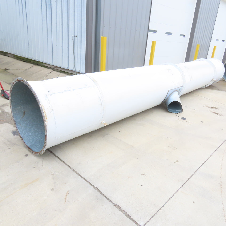 30" Diameter Galvanized Steel Welded Straight Duct Section 20' Has Dents