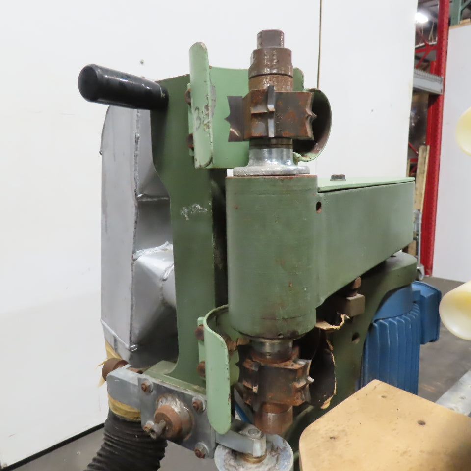 Macchia 220/380V Wood Pattern Following Double Head Dowel Fluting Grooving Mill