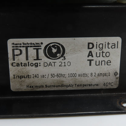 Plasma Technics DAT 210 Digital Auto Tune Ozone Generator Control 240VAC 1000W