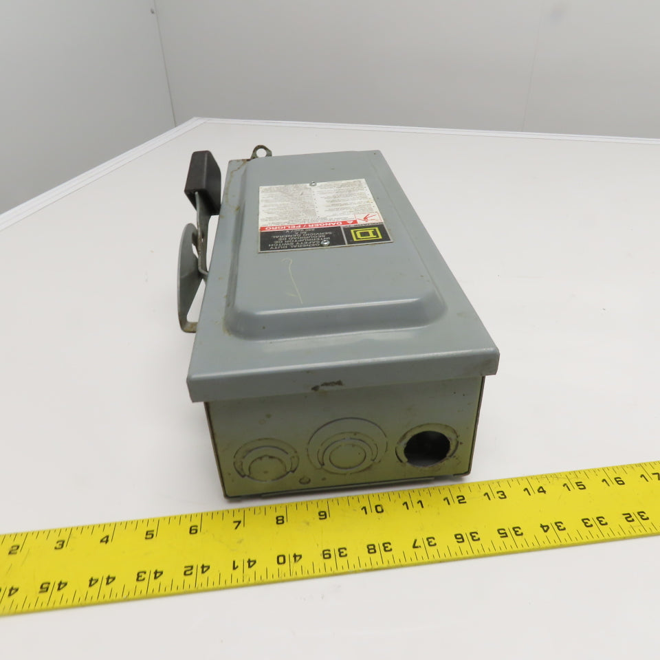 Square D D222N 60A 2-Pole Fusible Safety Disconnect Switch 240V