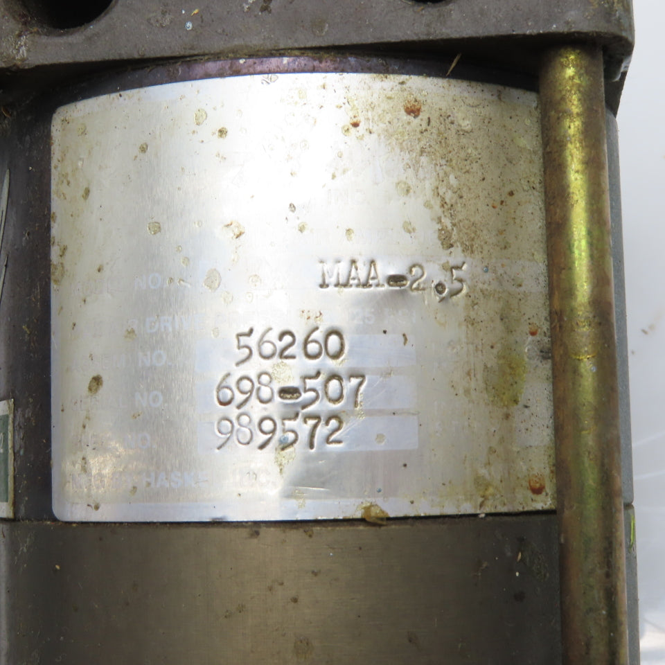 Haskel MAA-2.5 Air Driven Miniature Liquid Pump with Pressure Gauge