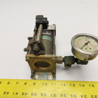 Haskel MAA-2.5 Air Driven Miniature Liquid Pump with Pressure Gauge