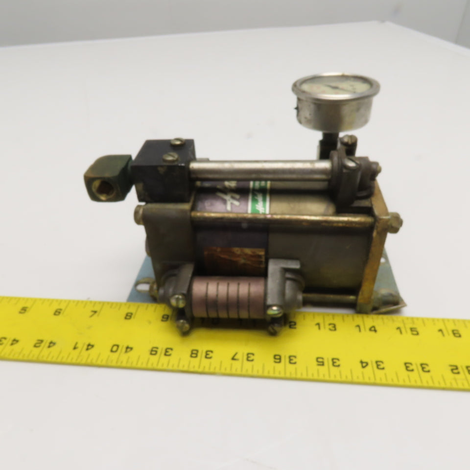 Haskel MAA-2.5 Air Driven Miniature Liquid Pump with Pressure Gauge