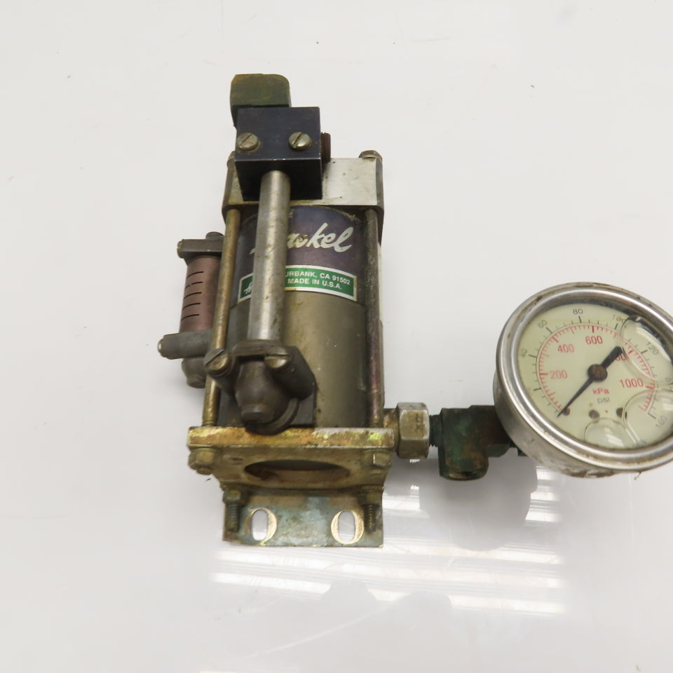 Haskel MAA-2.5 Air Driven Miniature Liquid Pump with Pressure Gauge