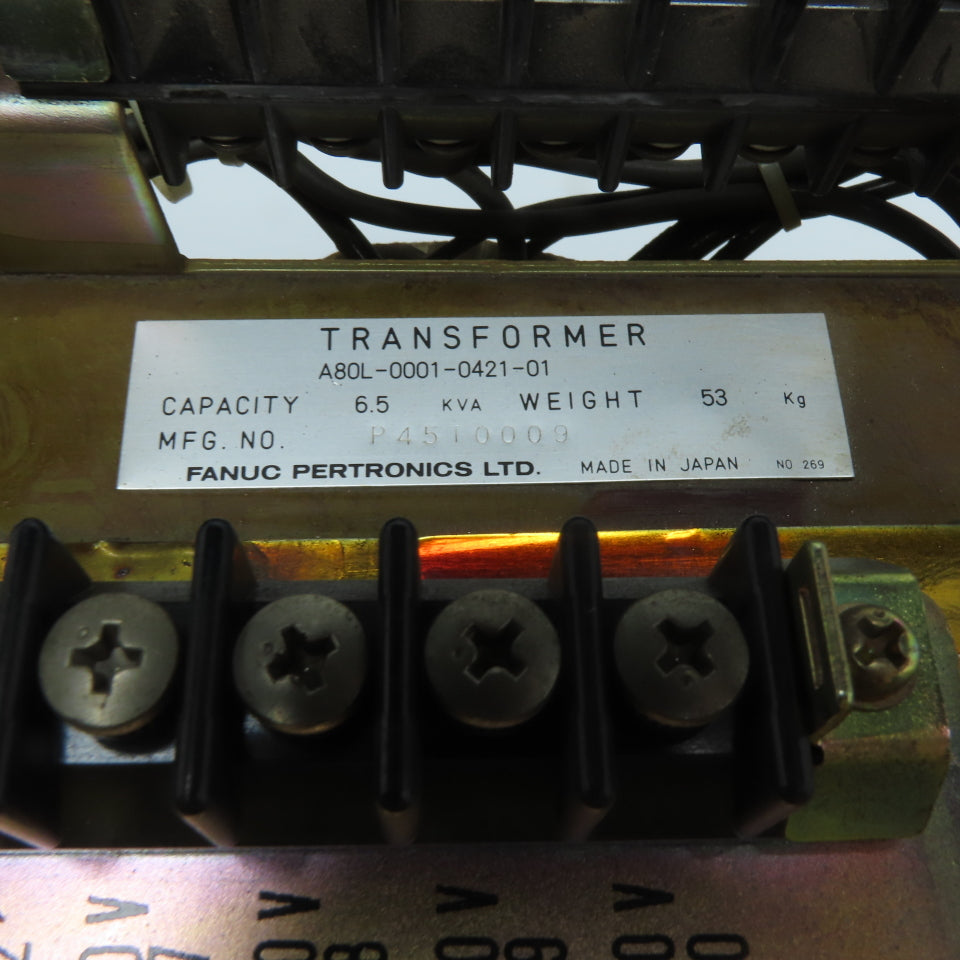 Fanuc A80L-0001-0421-01 6.5 KVA 3-Phase Industrial Control Transformer