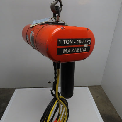 CM Model L Loadstar 1 Ton 2000Lbs Electric Chain Hoist 208-480V 20' Lift
