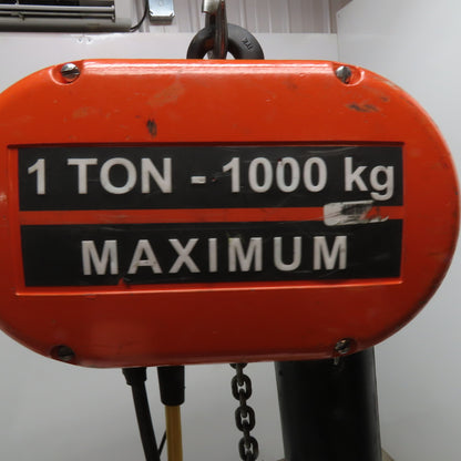 CM Model L Loadstar 1 Ton 2000Lbs Electric Chain Hoist 208-480V 20' Lift