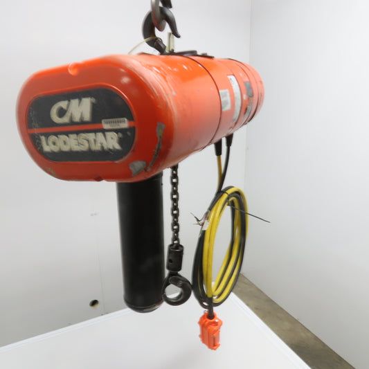 CM Model L Loadstar 1 Ton 2000Lbs Electric Chain Hoist 208-480V 20' Lift