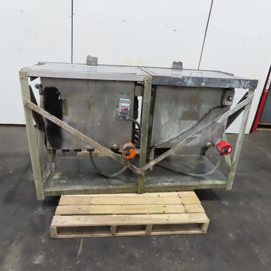 35 Gallon Stainless Steel Double Basin Heated Wash Rinse Dip Tank 110V 1Ph