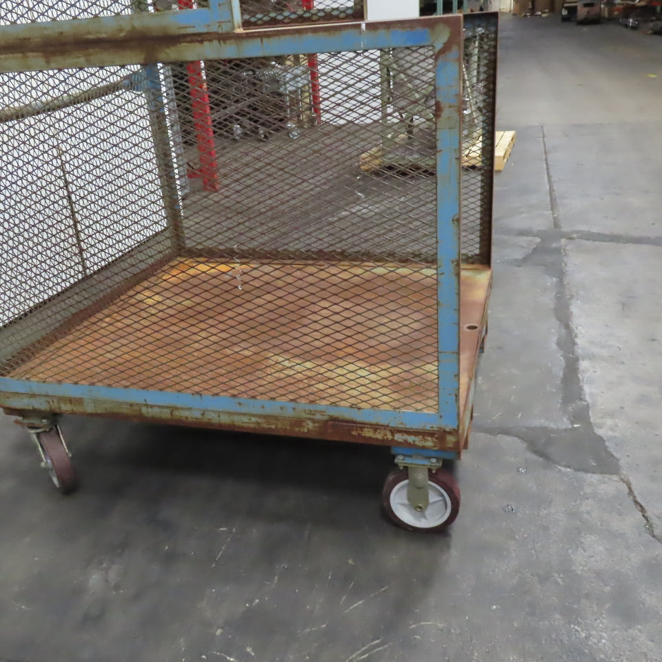Wilbanks 3200Lbs. Cap 54" x 44" x 62" Order Picker Platform Cart W/ Fork Pockets