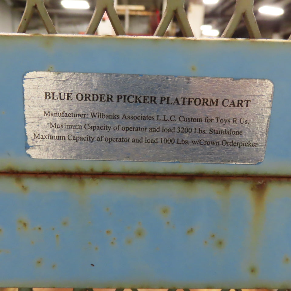 Wilbanks 3200Lbs. Cap 54" x 44" x 62" Order Picker Platform Cart W/ Fork Pockets