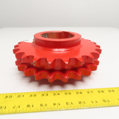 No. 100 Double Strand Roller Chain Sprocket Overmeccanica Pinion 24T 100mm Bore