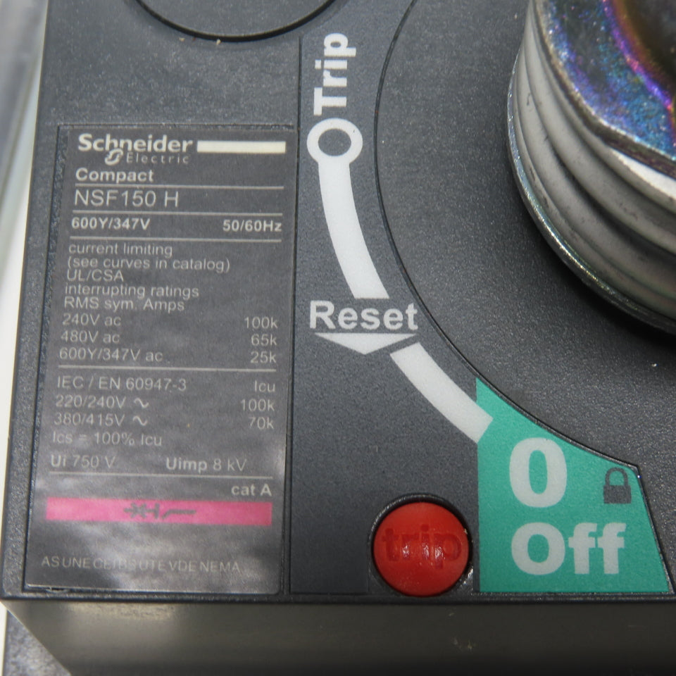 Schneider Electric NSF150H 30A 3-Pole Circuit Breaker 600V Panel Operator