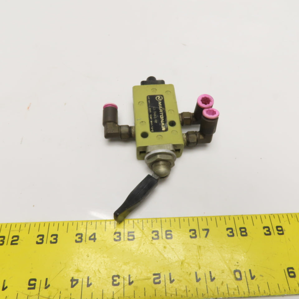 Martonair X3 0443 02 Pneumatic Lever Toggle Directional Control Valve 10 Bar