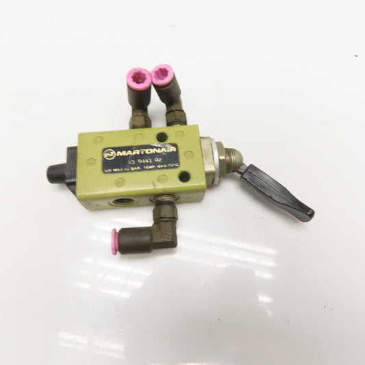 Martonair X3 0443 02 Pneumatic Lever Toggle Directional Control Valve 10 Bar