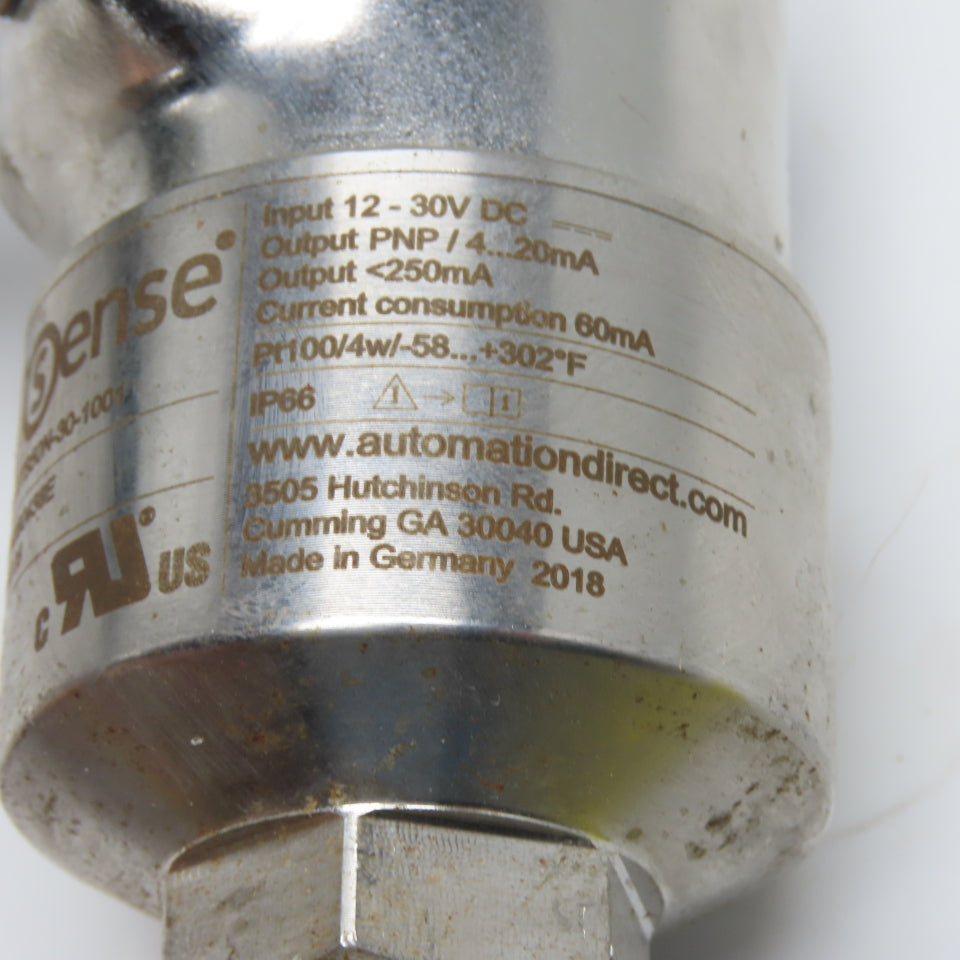 ProSense ETS50N-30-1001 Electronic Temperature Sensor 12-30VDC PNP 4-20mA Output