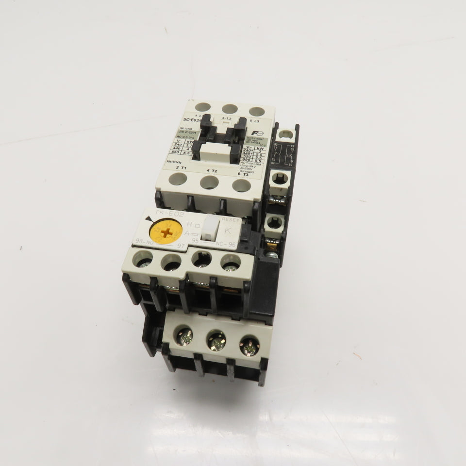 Fuji Electric TK-E02 SC-E03/G Contactor Overload Relay Assembly 24VDC 2.2-3.4A