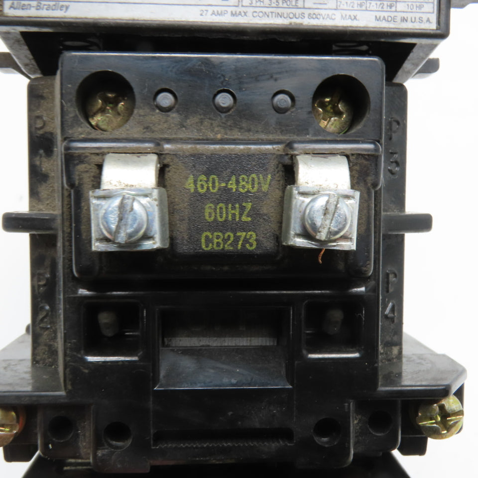 Allen-Bradley 509-BOD NEMA Size 1 Magnetic Motor Starter 3Ph 480V Coil