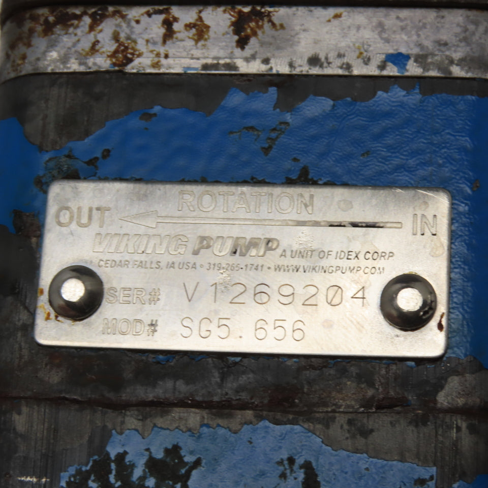 Viking Pump SG5.656 1HP Spur Gear Pump 1725RPM 115/208-230V 1Ph 56C Fr.