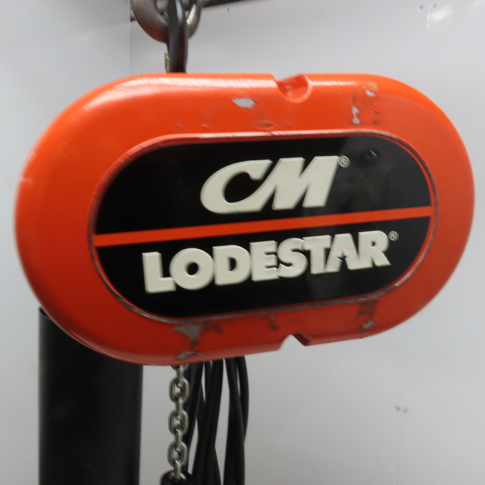 CM Model L Loadstar 1 Ton Electric Chain Hoist 20' Lift 16FPM 208-480V 3Ph